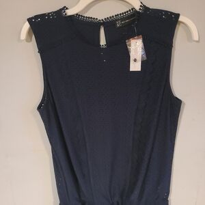 Navy Blue Sleeveless Women's Top